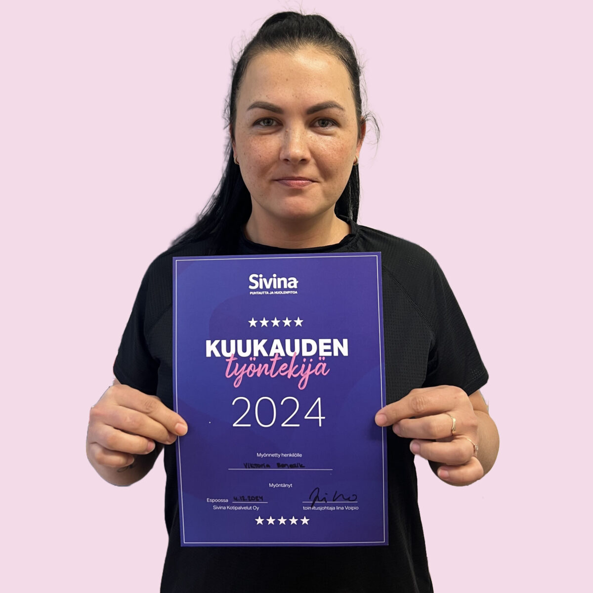“On palkitsevaa nähdä, kuinka asiakkaat ovat tyytyväisiä puhtaaseen kotiinsa.”